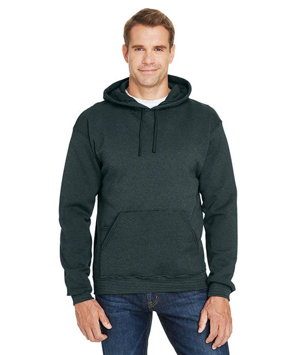 SF77R - Fruit of the Loom Adult SofSpun® Striped Hooded Sweatshirt | Midnight Stripe